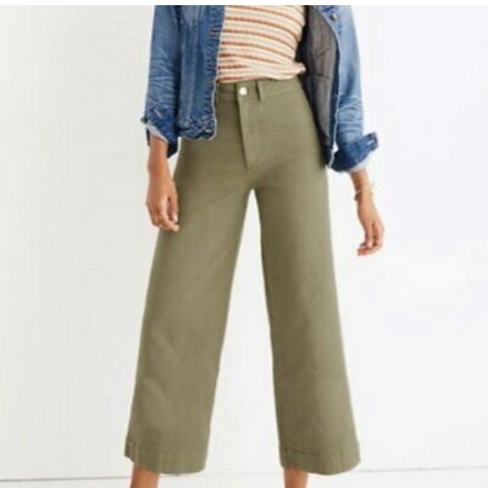 Madewell Emmet High Waist wide leg crop pants TALL
